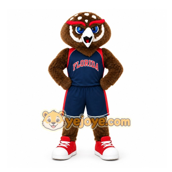 Brown Owl Mascot Costume for Sports Events