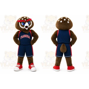 Brown Owl Mascot Costume for Sports Events