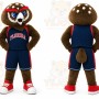 Brown Owl Mascot Costume for Sports Events