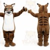 Brown Bobcat Mascot Costume for Sports Events