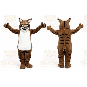 Brown Bobcat Mascot Costume for Sports Events