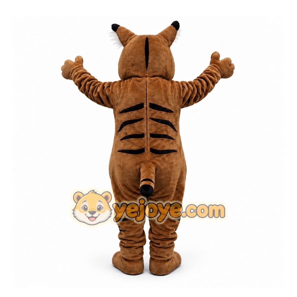 Brown Bobcat Mascot Costume for Sports Events Brown Bobcat Mascot Costume for Sports Events
