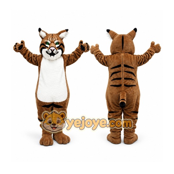 Brown Bobcat Mascot Costume for Sports Events