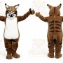 Brown Bobcat Mascot Costume for Sports Events