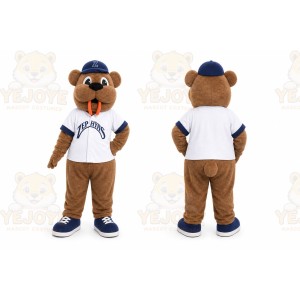 Brown Beaver Mascot Costume for Sports Events