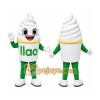 White Frozen Yogurt Cup Mascot Costume for Restaurant Promotions White Frozen Yogurt Cup Mascot Costume for Restaurant Promotions