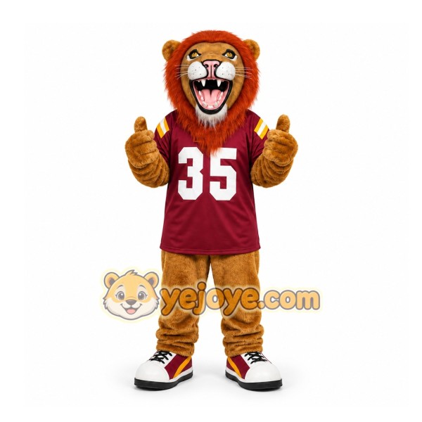 Brown Lion Mascot Costume for Sports Events