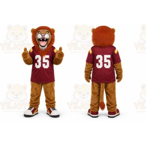 Brown Lion Mascot Costume for Sports Events