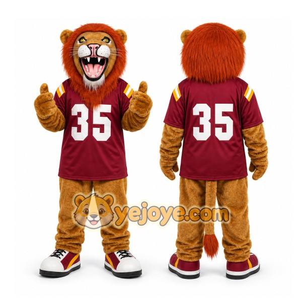 Brown Lion Mascot Costume for Sports Events