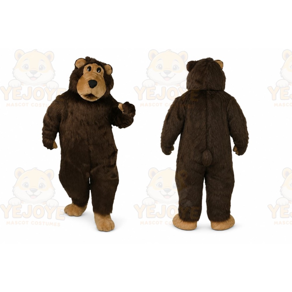 Dark Brown Bear Mascot Costume for Events and Promotions