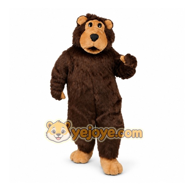 Dark Brown Bear Mascot Costume for Events and Promotions