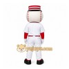 White Baseball With Mustache Mascot Costume for Sports Events White Baseball With Mustache Mascot Costume for Sports Events