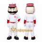 White Baseball With Mustache Mascot Costume for Sports Events
