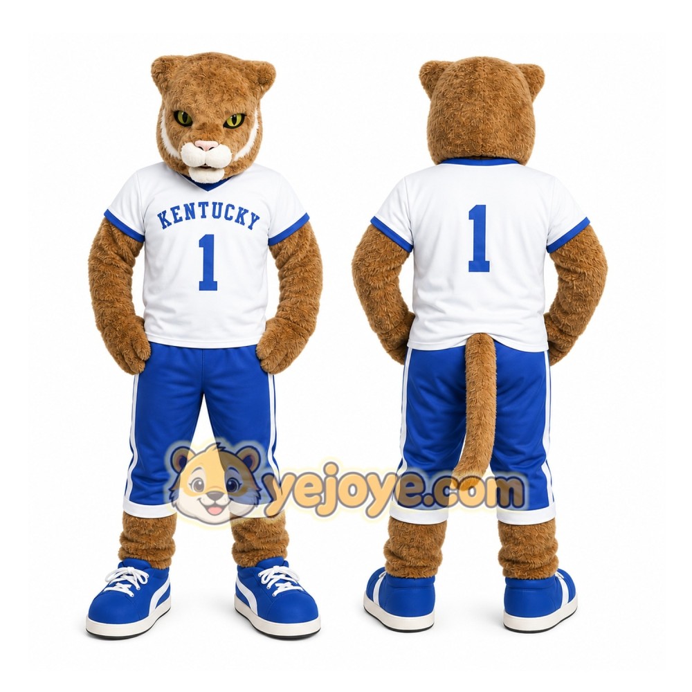 Brown Cougar Mascot Costume for Sports Events Brown Cougar Mascot Costume for Sports Events
