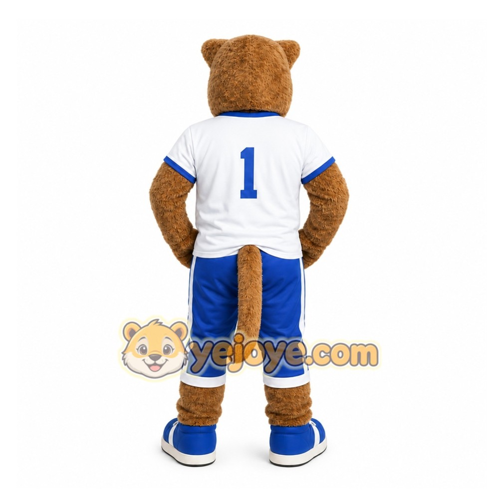 Brown Cougar Mascot Costume for Sports Events Brown Cougar Mascot Costume for Sports Events