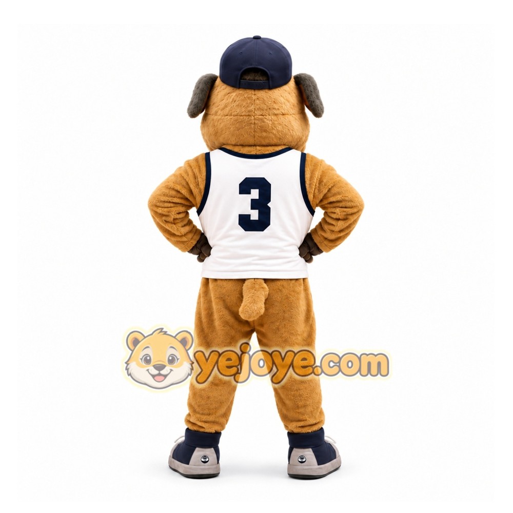 Brown Bulldog Mascot Costume for Sports Events Brown Bulldog Mascot Costume for Sports Events