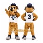 Brown Bulldog Mascot Costume for Sports Events