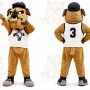 Brown Bulldog Mascot Costume for Sports Events