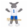 Gray Hound Dog Mascot Costume for Sports Events