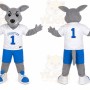 Gray Kangaroo Mascot Costume for Sports Events