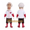 White Historical Figure Mascot Costume for Sports Events White Historical Figure Mascot Costume for Sports Events