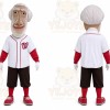 White Historical Figure Mascot Costume for Sports Events