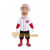 White Historical Figure Mascot Costume for Sports Events White Historical Figure Mascot Costume for Sports Events