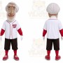 White Historical Figure Mascot Costume for Sports Events