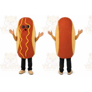 Brown Hot Dog Mascot Costume for Restaurant Promotions