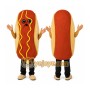 Brown Hot Dog Mascot Costume for Restaurant Promotions