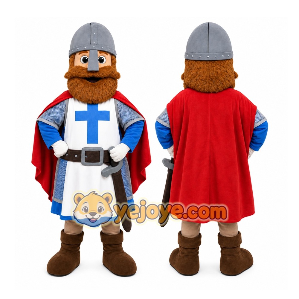 Red Medieval Knight Mascot Costume for School Events Red Medieval Knight Mascot Costume for School Events