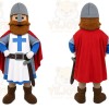 Red Medieval Knight Mascot Costume for School Events