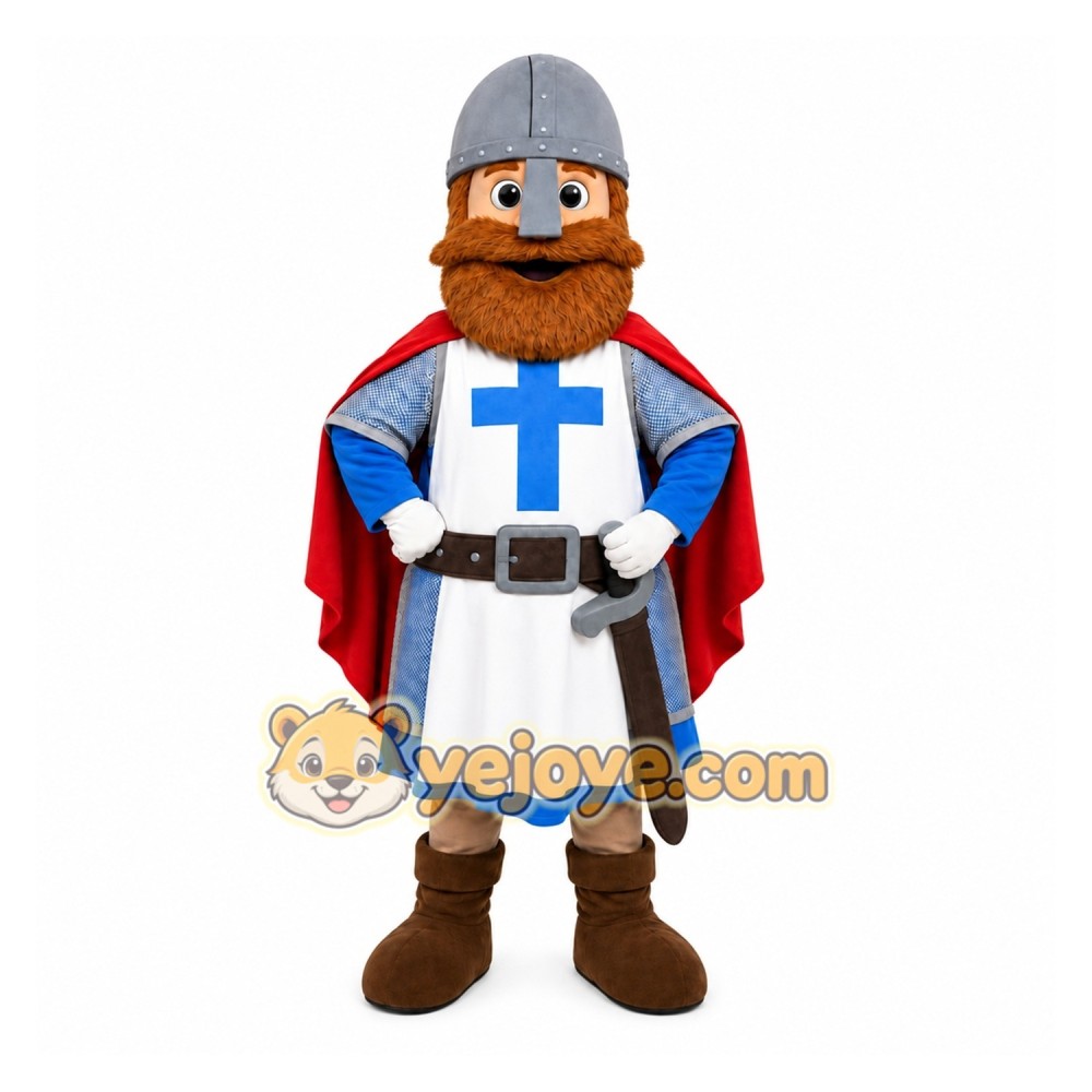 Red Medieval Knight Mascot Costume for School Events Red Medieval Knight Mascot Costume for School Events