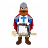 Red Medieval Knight Mascot Costume for School Events Red Medieval Knight Mascot Costume for School Events