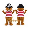 Brown Beaver Pirate Mascot Costume for Children's Events Brown Beaver Pirate Mascot Costume for Children's Events