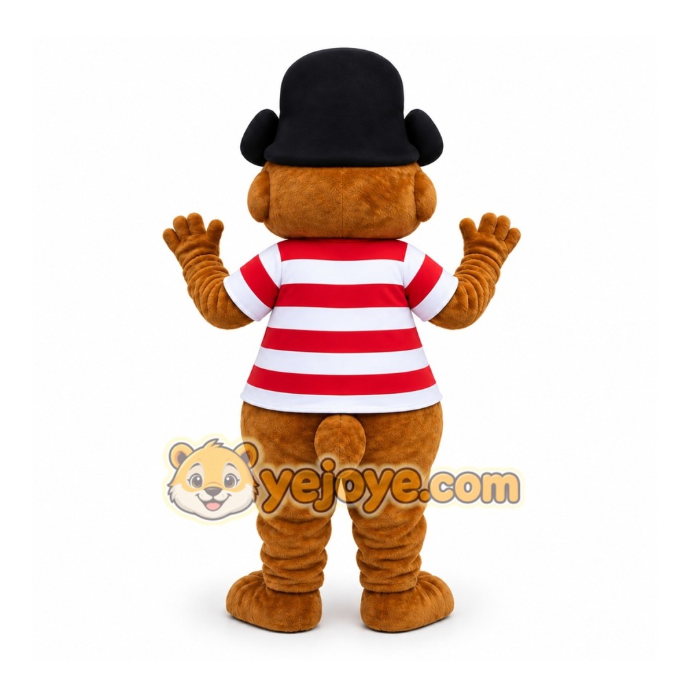 Brown Beaver Pirate Mascot Costume for Children's Events Brown Beaver Pirate Mascot Costume for Children's Events
