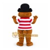Brown Beaver Pirate Mascot Costume for Children's Events Brown Beaver Pirate Mascot Costume for Children's Events