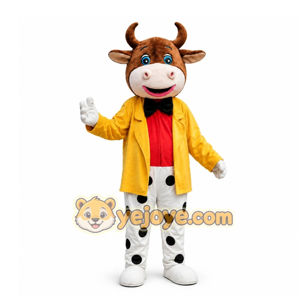 Brown Cow Mascot Costume for Events and Promotions Brown Cow Mascot Costume for Events and Promotions