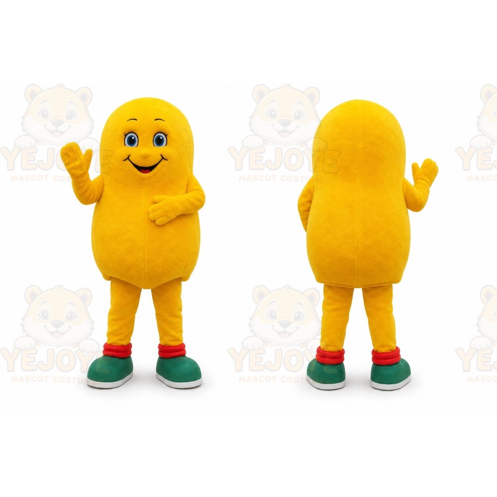 Yellow Peanut Mascot Costume for Events and Promotions