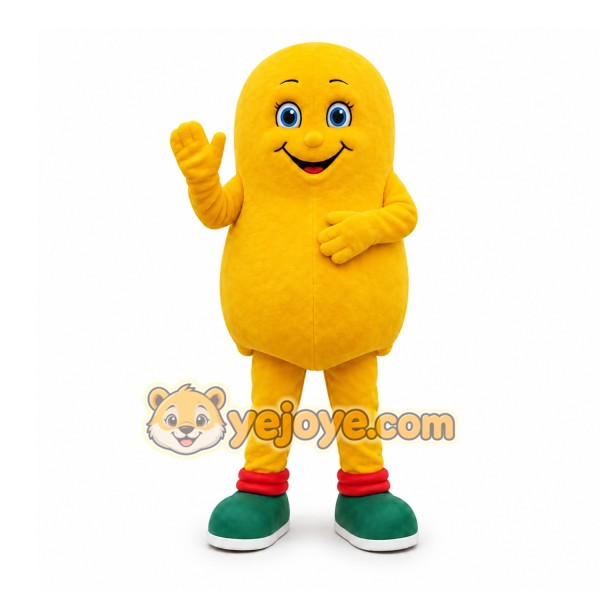 Yellow Peanut Mascot Costume for Events and Promotions