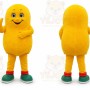 Yellow Peanut Mascot Costume for Events and Promotions