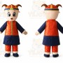 Orange Child In Traditional Costume Mascot Costume for Events and Promotions