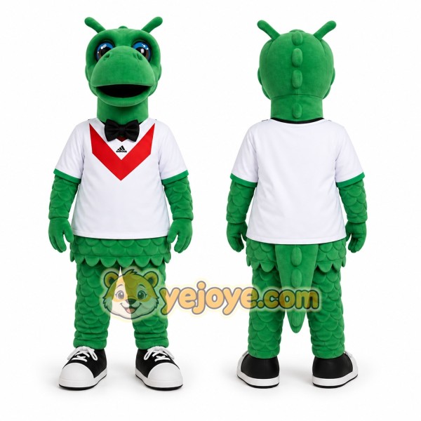 Green Dragon Mascot Costume for Corporate Events