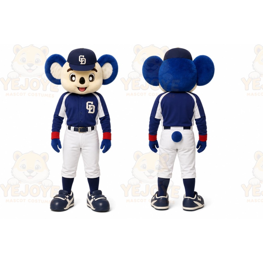 Blue Mouse Mascot Costume for Sports Events