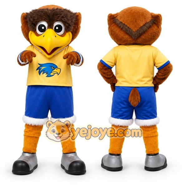 Brown Owl Mascot Costume for Sports Events