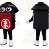 Black Bento Box Mascot Costume for Restaurant Promotions