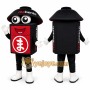 Black Bento Box Mascot Costume for Restaurant Promotions