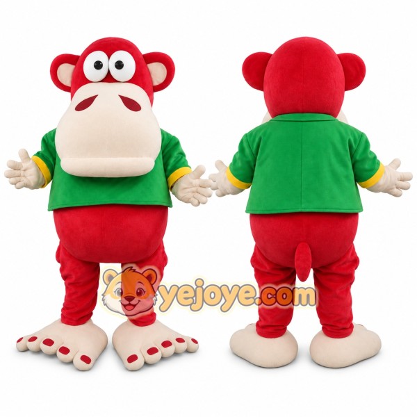 Red Monkey Mascot Costume for Children's Events