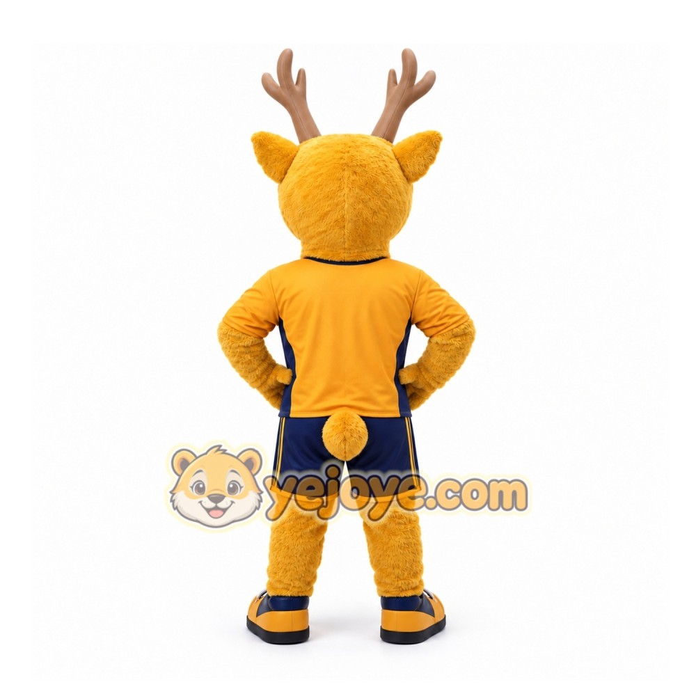Yellow Deer Mascot Costume for Sports Events Yellow Deer Mascot Costume for Sports Events