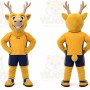 Yellow Deer Mascot Costume for Sports Events